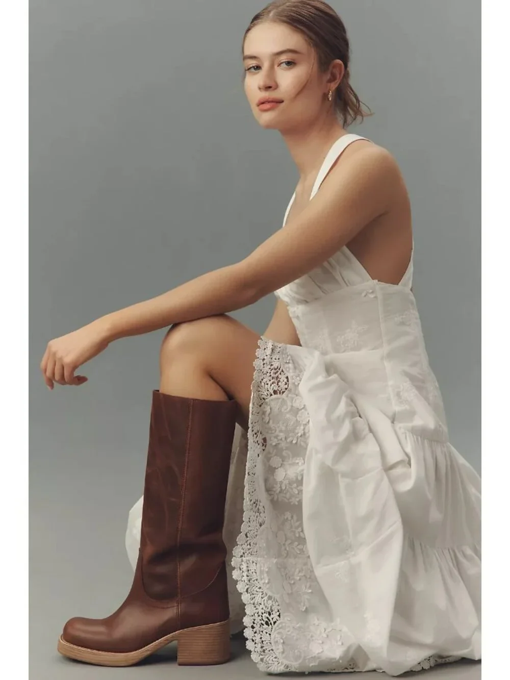 Jeffrey Campbell Reflect Moto Boots Brown 10 - Picture 2 of 2